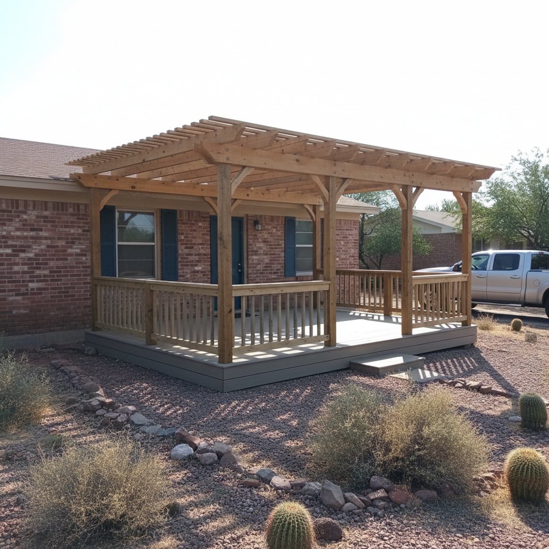 Deck Staining & Sealing completed by Aim High Deck Co in Chandler, AZ